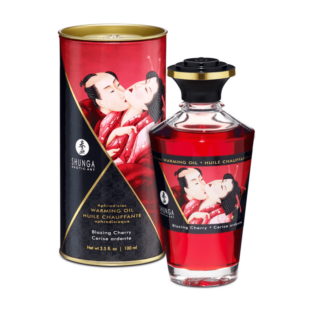 Shunga Aphrodisia Warming Oil Blazing Cherry 100 ml | Sinnlicher Kirschgeschmack