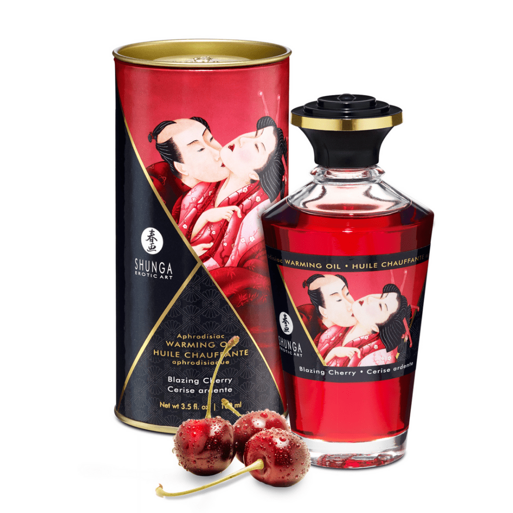Shunga Aphrodisia Warming Oil Blazing Cherry 100 ml | Sinnlicher Kirschgeschmack