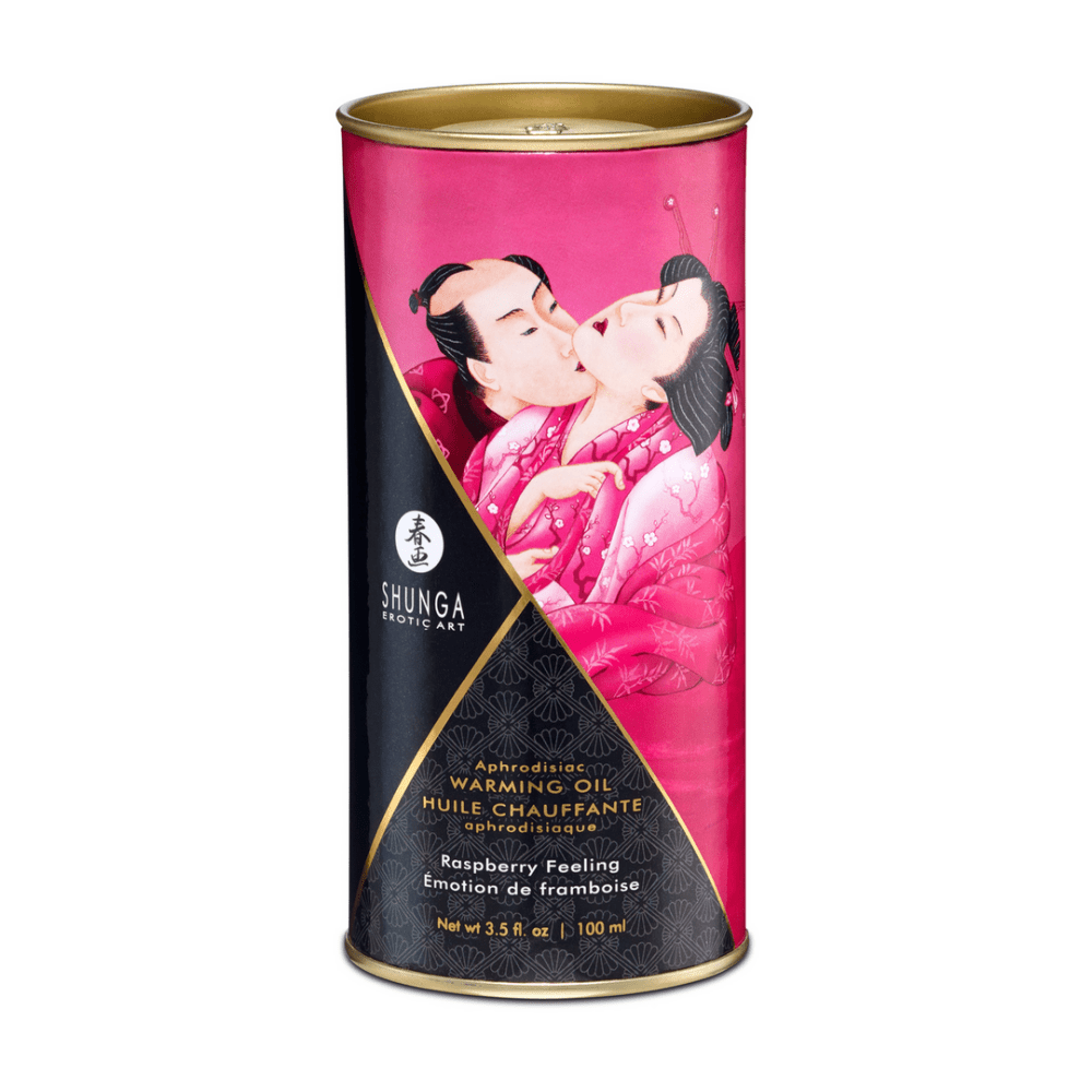 Shunga Aphrodisia Warming Oil Raspberry Feeling 100 ml | Framboos Sensueel