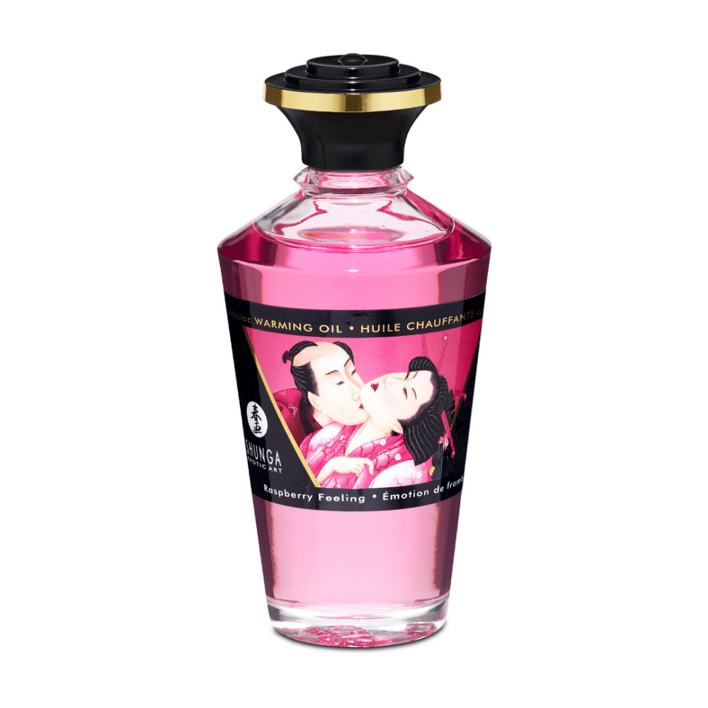 Shunga Aphrodisia Warming Oil Raspberry Feeling 100 ml | Framboos Sensueel