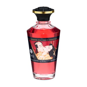 Shunga Aphrodisia Wärmeöl Erdbeer-Sekt 100 ml | Verspieltes Sprudeln