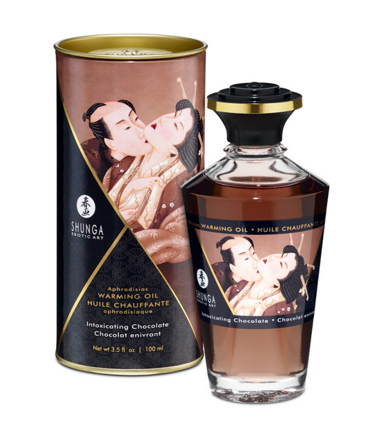 Shunga Aphrodisia Warming Oil Enchanting Chocolate 100 ml | Intense Sweetness