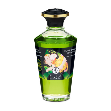 Shunga Aphrodisia Warming Oil Green Tea 100 ml | Zen &amp; Warmth