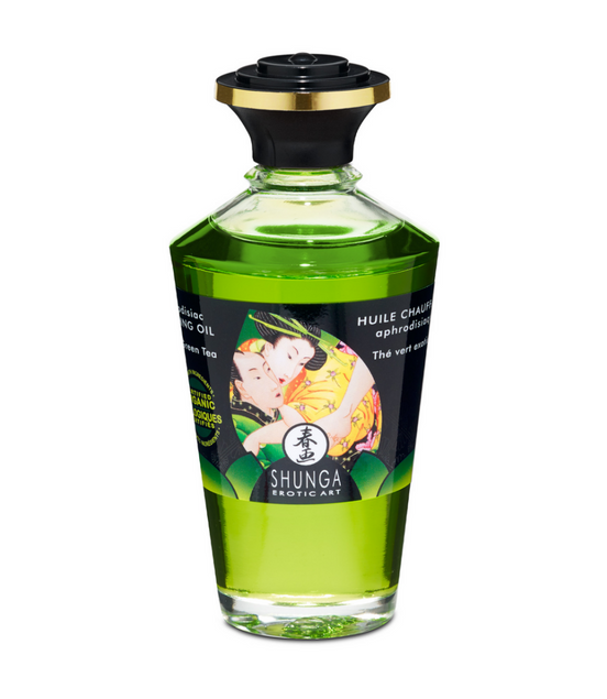 Shunga Aphrodisia Warming Oil Green Tea 100 ml | Zen &amp; Warmth