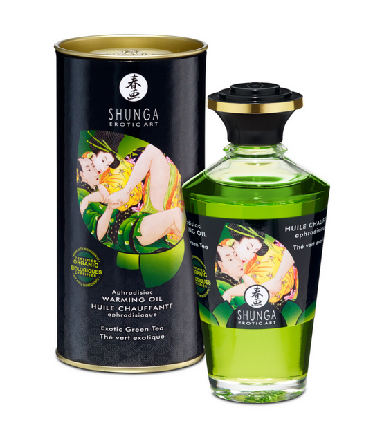 Shunga Aphrodisia Warming Oil Green Tea 100 ml | Zen &amp; Warmth