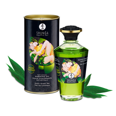 Shunga Aphrodisia Warming Oil Groene Thee 100 ml | Zen & Warmte