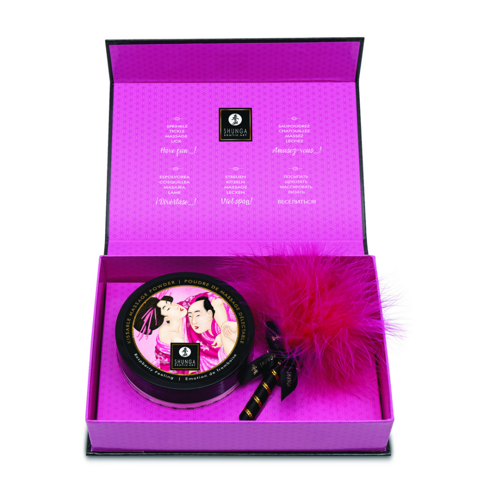 Shunga Kissable Body Powder Framboosgevoel 75 gr | Intimiteitsbooster