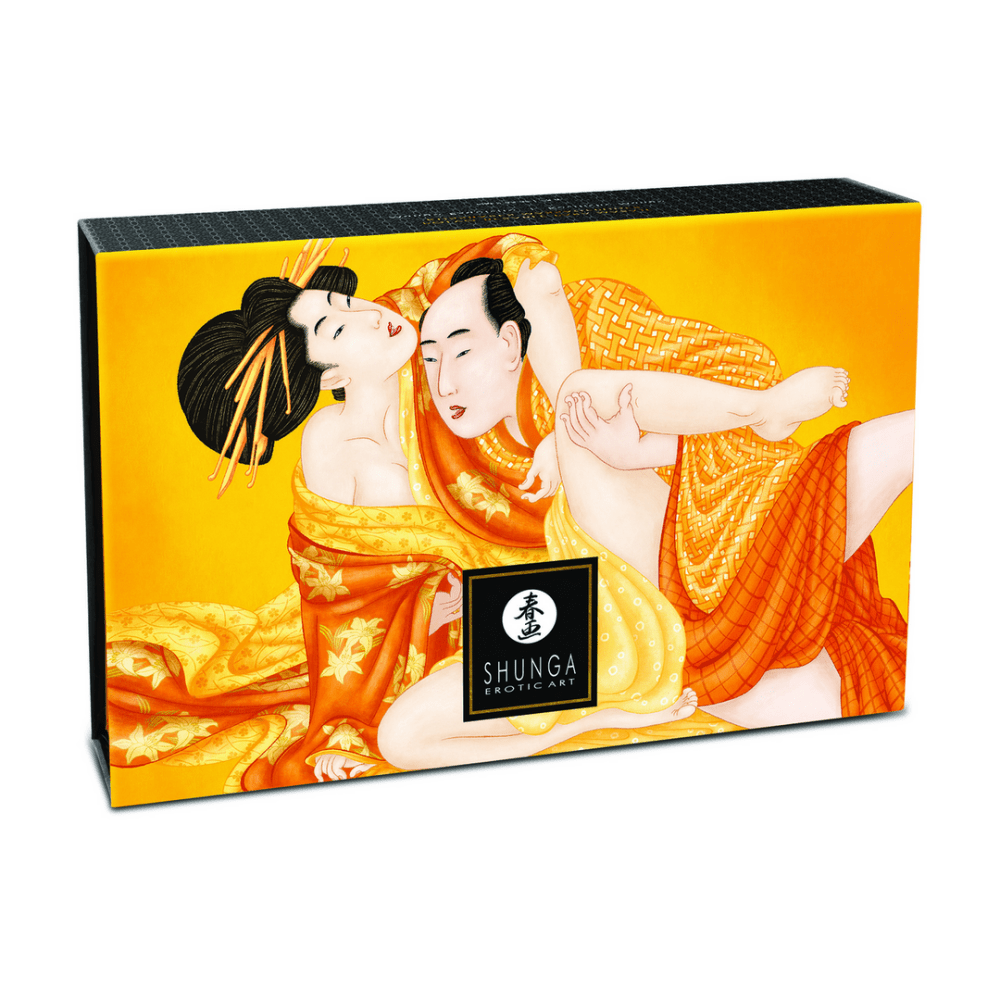 Shunga Kissable Body Powder Mango 75 gr in oranje verpakking voor zoete kusbare huid en tropisch speels plezier
