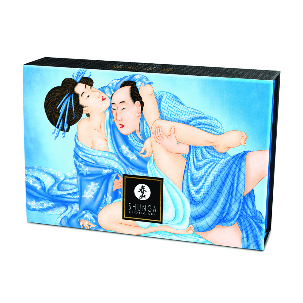 Shunga Coconut Thrills body powder 75 gr in langwerpige blauwe verpakking voor zachte huid en speelse intieme wellness