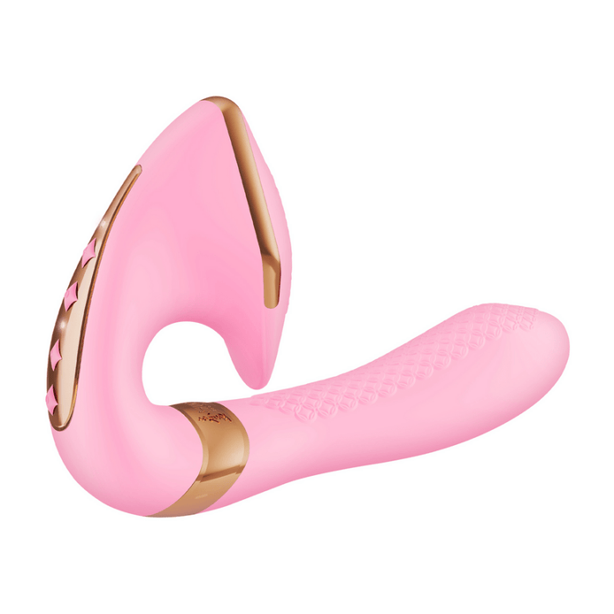 Shunga SOYO G-spot vibrator roze met clitorisstimulator, ergonomisch design voor gerichte G-spot stimulatie