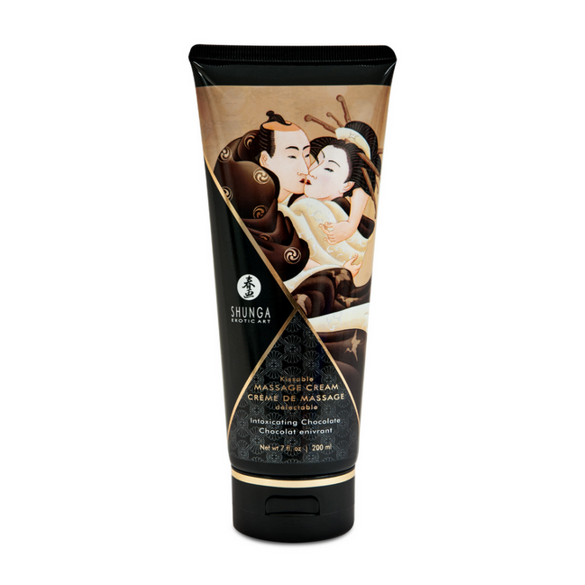 Shunga Kissable Massage Cream Chocolate 200 ml | Seidig-zarte essbare Creme