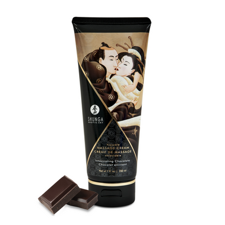 Shunga Kissable Massage Cream Chocolate 200 ml | Seidig-zarte essbare Creme