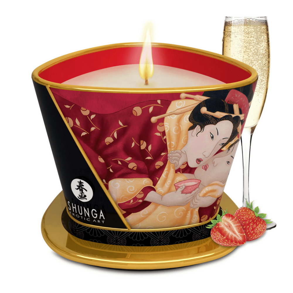 Shunga Massagekerze Sparkling Strawberry Wine 170 ml