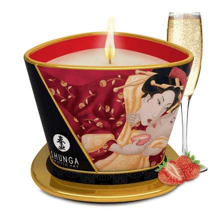Shunga Massage Candle Sparkling Strawberry Wine 170 ml