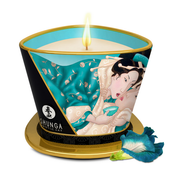 Shunga Massage Candle Island Blossom 170 ml | Silky-soft skin