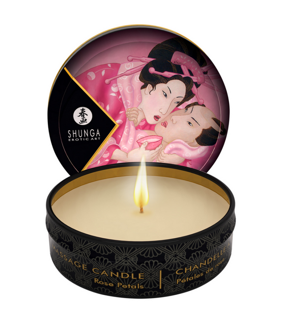 Shunga Mini Massagekerze Rosen 30 ml | Hautberuhigendes Wellness-Erlebnis