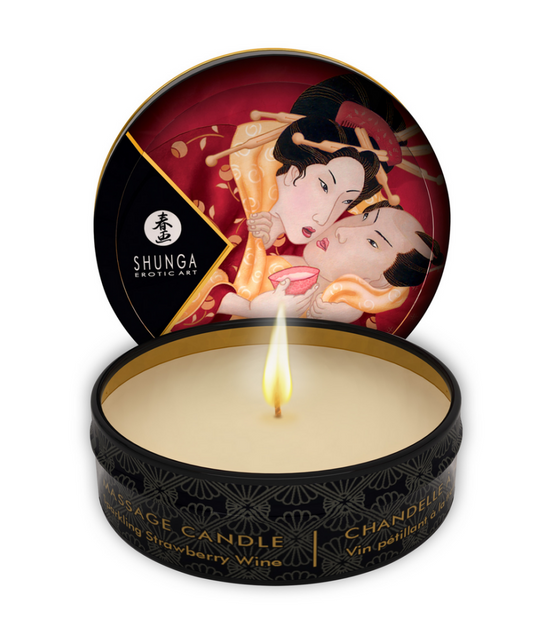 Shunga Mini-Massagekerze Erdbeer-Sekt 30 ml