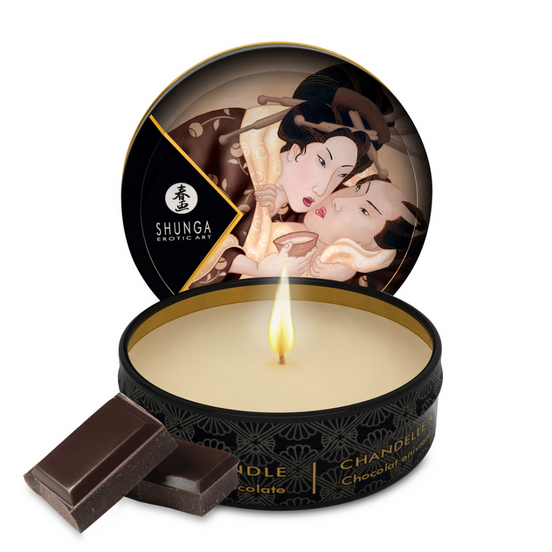 Shunga Mini Massagekaars Verslavende Chocolade 30 ml