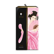 Shunga ZOA clitoris vibrator in zwarte luxe verpakking met roze illustratie en magnetische doosopening
