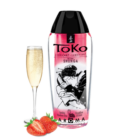 Shunga Toko Aroma-Gleitmittel Erdbeere &amp; Sekt 165 ml | Auf Wasserbasis