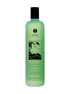 Groene Shunga Sensual Mint bad- en douchegel 370 ml in slanke fles met zwarte dop, recht van voren