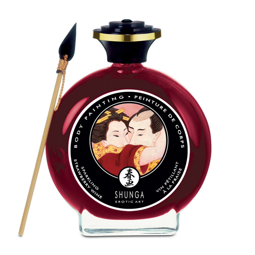 Shunga Essbare Körperfarbe Erdbeer-Sekt 100 ml