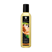 Shunga Sweet Kisses kissable massage olie, slanke fles met illustratie, zoete smaak