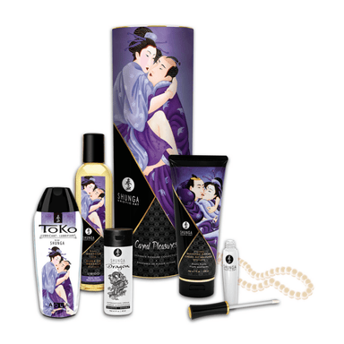 Shunga Carnal Pleasures duo set, massage en voorspel, premium uitstraling
