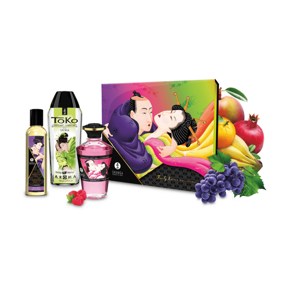 Shunga mini set, fruitige varianten, compact formaat voor reis of cadeau