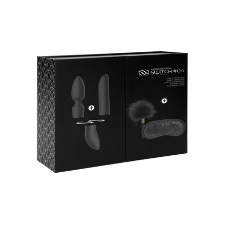 Switch by Shots Schwarzer Vibrator mit 2 Aufsätzen Power &amp; Style