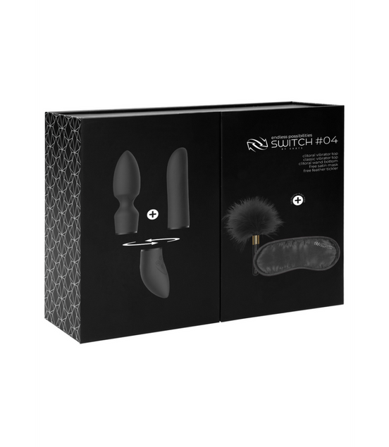 Switch by Shots Black Vibrator with 2 Attachments Power &amp; Style