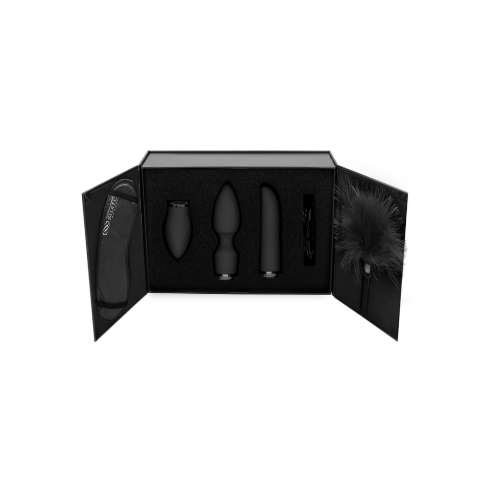 Switch by Shots Schwarzer Vibrator mit 2 Aufsätzen Power & Style