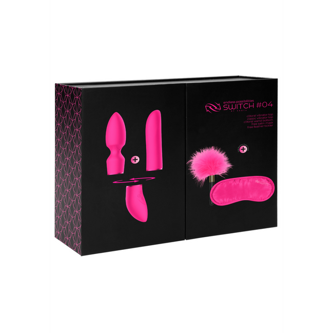 Switch by Shots Pink Vibrator with 2 attachments Elegant &amp; Powerful