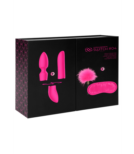 Switch by Shots Pink Vibrator with 2 attachments Elegant &amp; Powerful