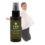 Earthly Body CBD koelende spray 60 ml, drievoudige werking, toegepast op huid, ideaal na sport