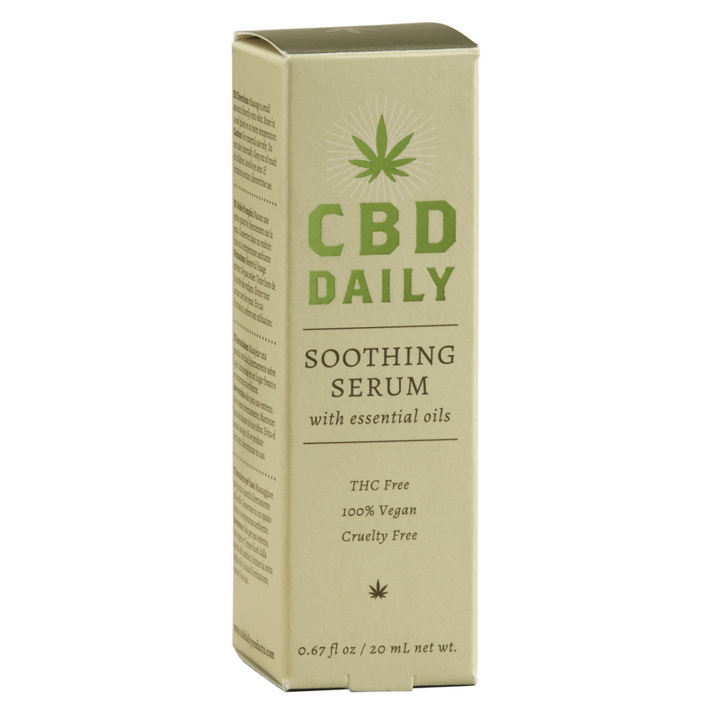 Earthly Body verzachtend serum 20 ml, close up etiket, voedend en kalmerend formula