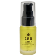 Earthly Body verzachtend serum 20 ml, natuurlijke huidverzorging, pompflacon op witte achtergrond