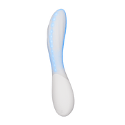 Achterzijde van de witte MONA Spectra met blauwe leds en glad handvat