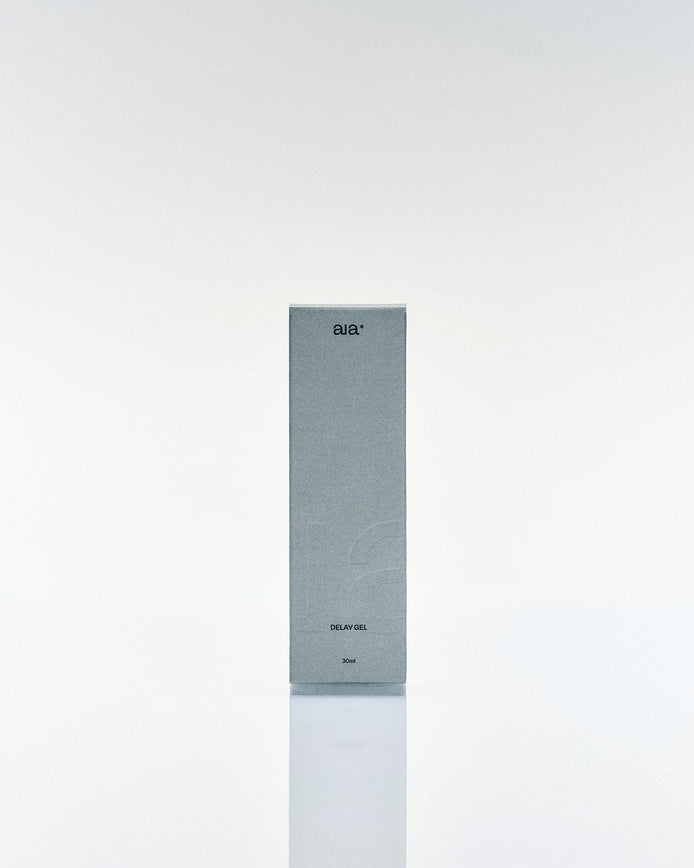 Aia Delay Gel 30 ml met neutrale productverpakking, vegan vertragende gel gemaakt in Nederland