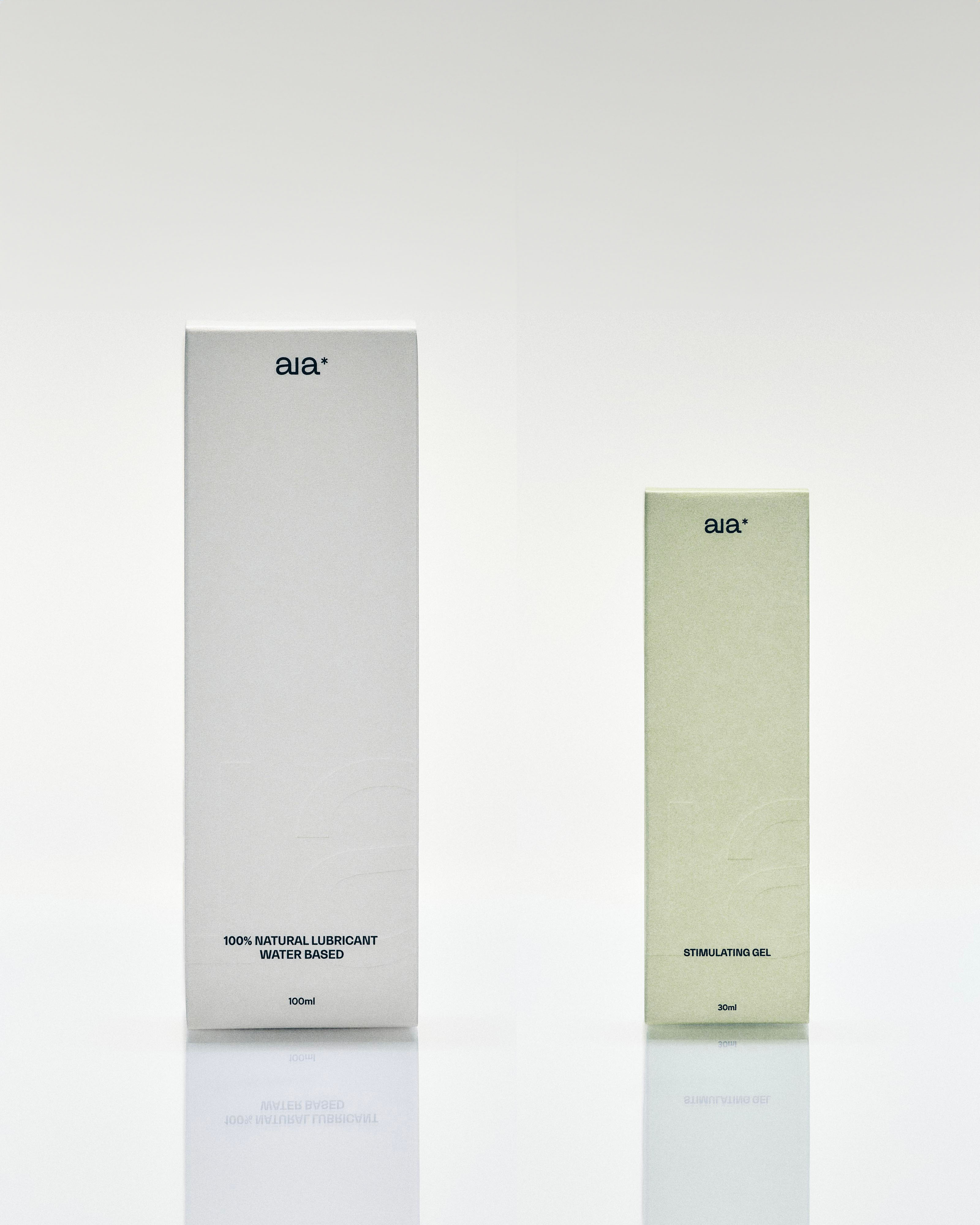 Aia glijmiddel en stimulerende gel in stijlvolle duo-verpakking voor comfort en extra sensatie