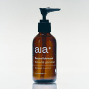 Aia natuurlijk glijmiddel op waterbasis 100 ml in glazen pompflacon, vegan en pH-gebalanceerd