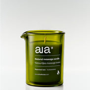 Aia natuurlijke massagekaars Mystery Cedar 165 ml in dubbelwandig glas met handige schenktuit