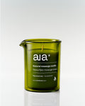 Aia natuurlijke massagekaars Mystery Cedar 165 ml in dubbelwandig glas met handige schenktuit