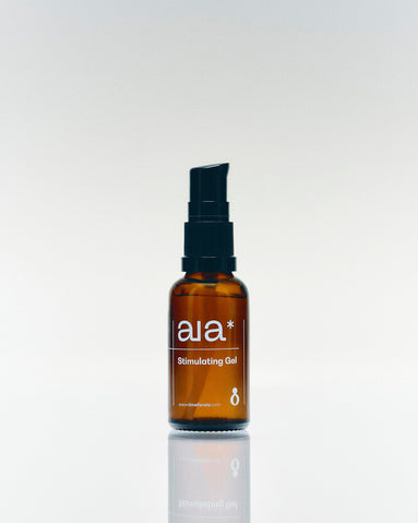 Aia stimulerende gel 30 ml in glazen pompflacon met gerichte verkoelende mentholsensatie voor extra tinteling
