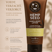 Earthly Body Cucumber Melon Hand & Body Lotion 207 ml in bruine tube met tekst Voedt, verzacht, verzorgt