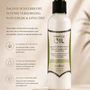 Earthly Body sensuele scheercrème 237 ml in witte pompflacon met tekst Zachte scheerbeurt, intense verzorging