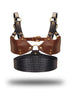 Liebe Seele Leder-Bustier Equestrian mit Schnallen, M