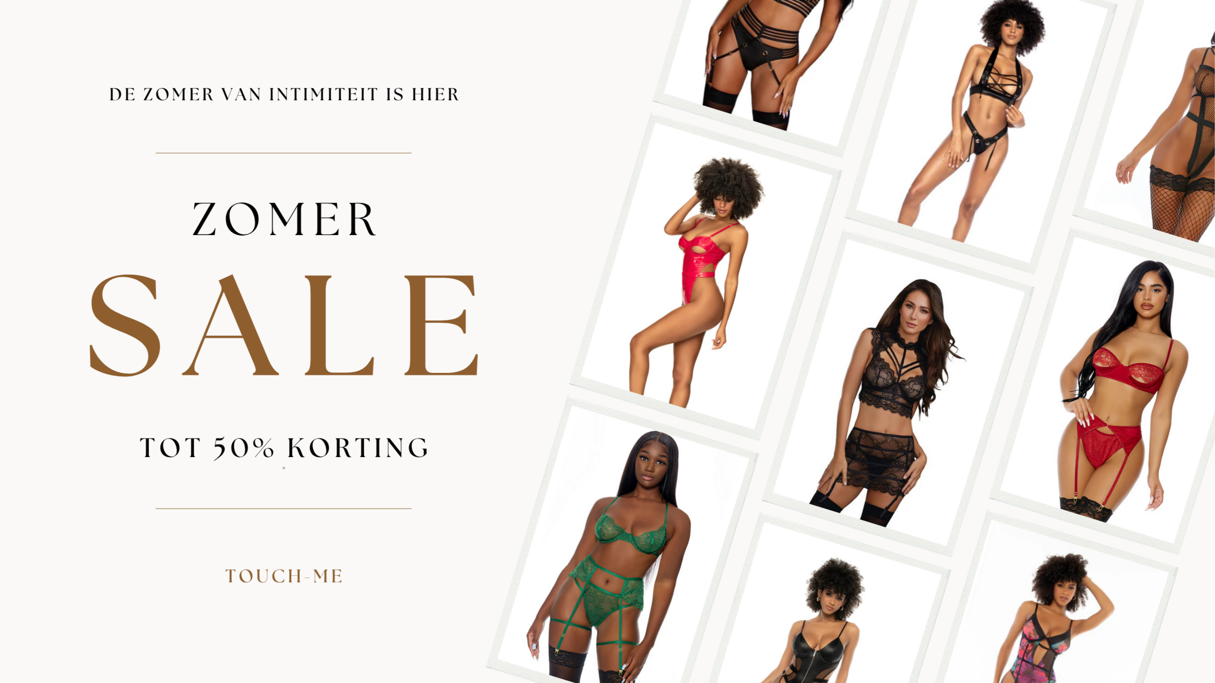 Zomer Sale banner 50% luxe sexy erotische lingerie