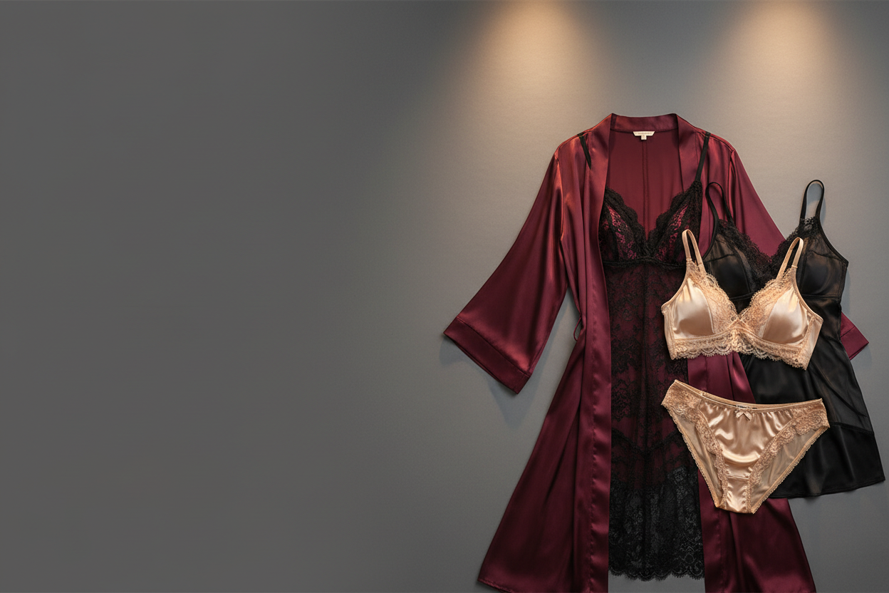 maak een foto voor een collectie banner voor de luxe lingerie outlet. modern en luxius