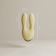Odes Sense wand vibrator beige met maatlijnen, slanke handgreep, kleine tip en ronde basisdetail